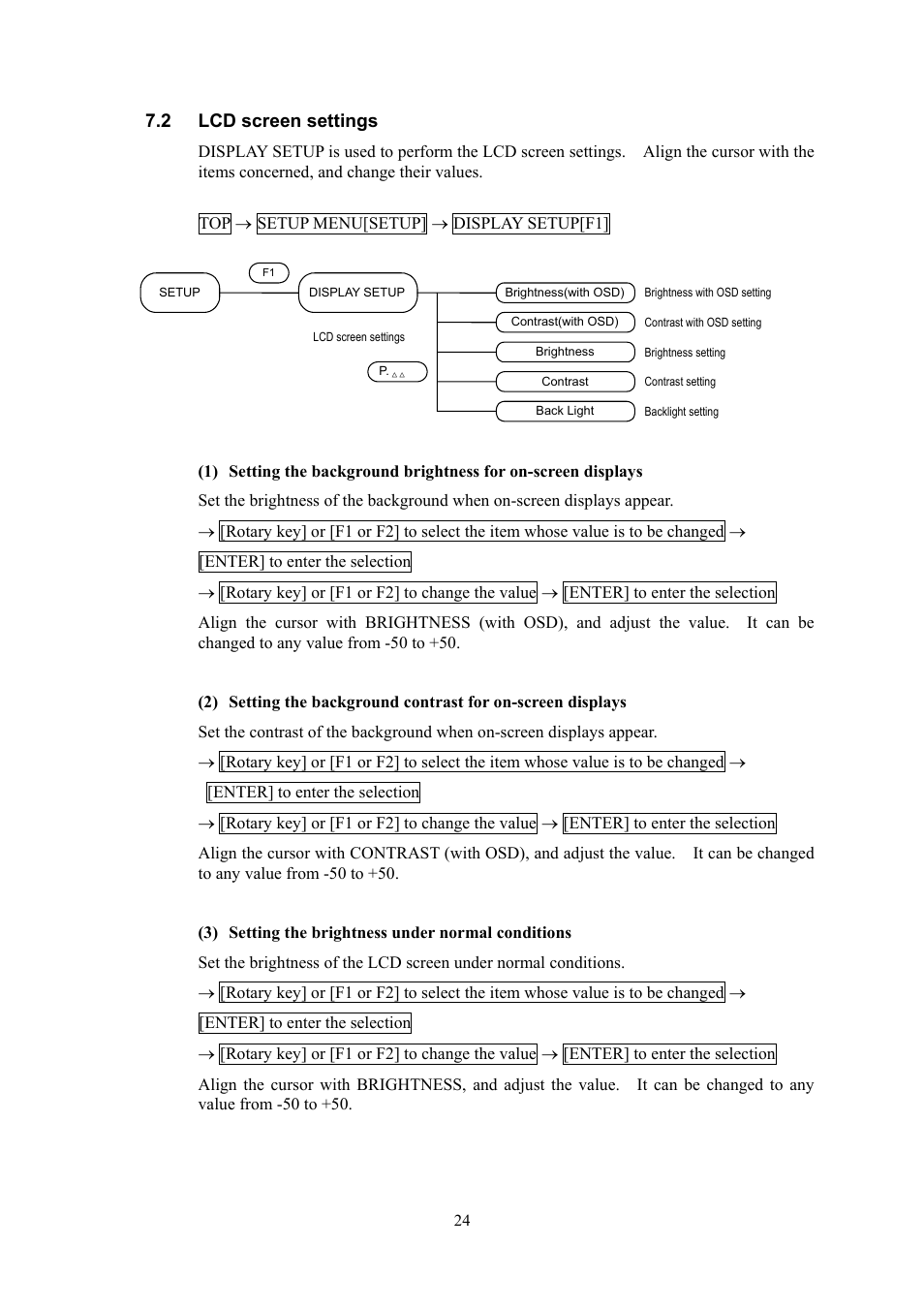 Lcd screen settings, 2 lcd screen settings | HP VA-1809 User Manual | Page 27 / 36