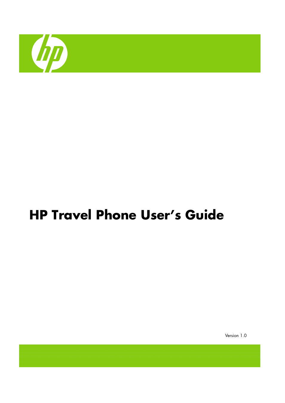 HP Travel Phone User Manual | 24 pages