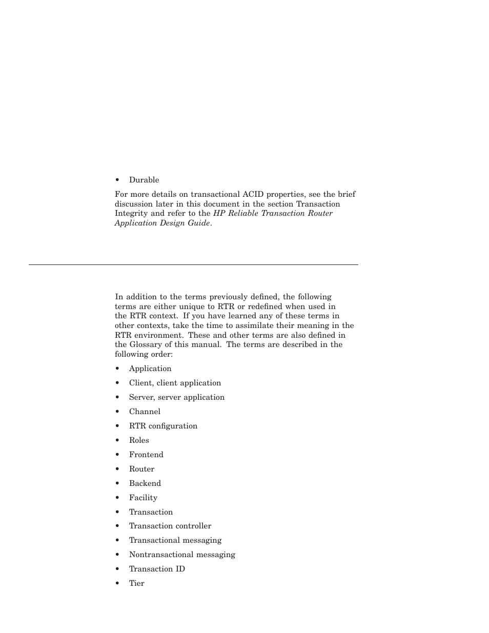 Rtr terminology | HP Reliable Transaction Router User Manual | Page 16 / 100