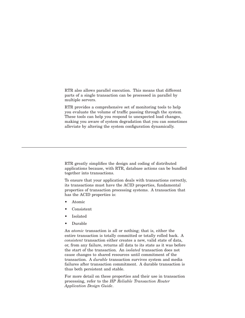 Transaction integrity | HP Reliable Transaction Router User Manual | Page 43 / 100