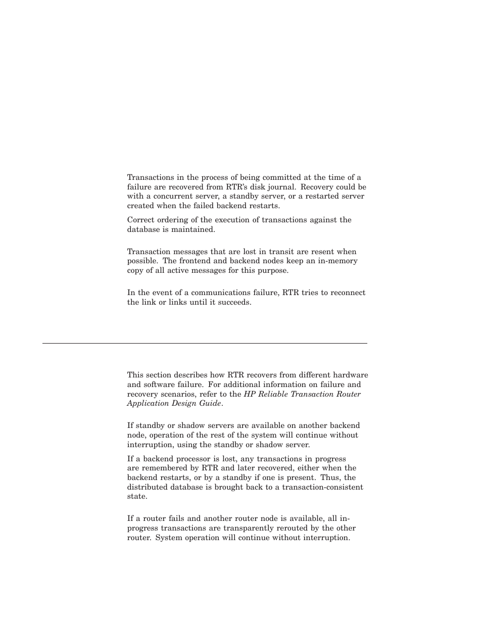 Recovery scenarios | HP Reliable Transaction Router User Manual | Page 53 / 100