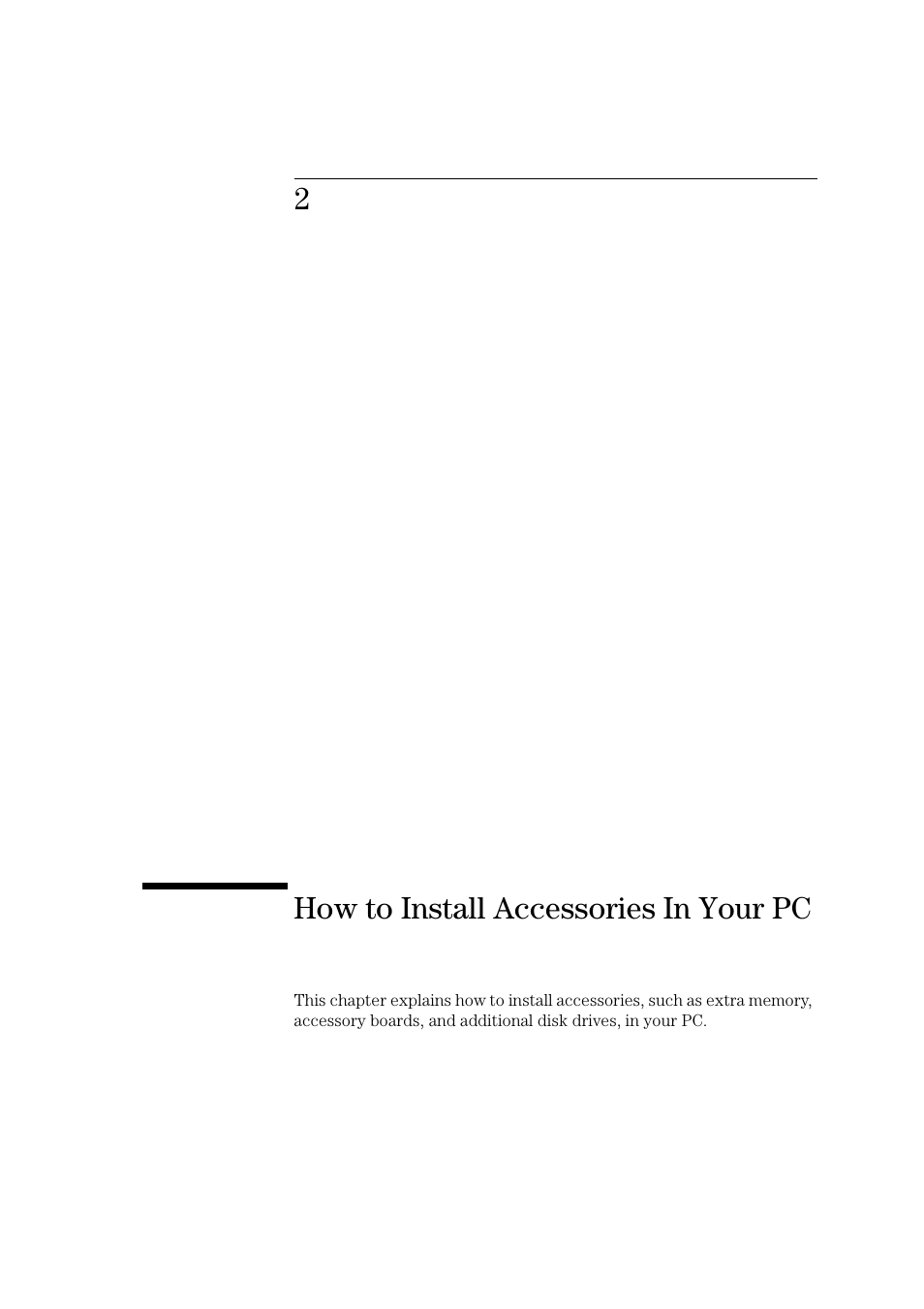 2how to install accessories in your pc | HP HEWLET HP VECTRA VA 6/XXX User Manual | Page 21 / 96