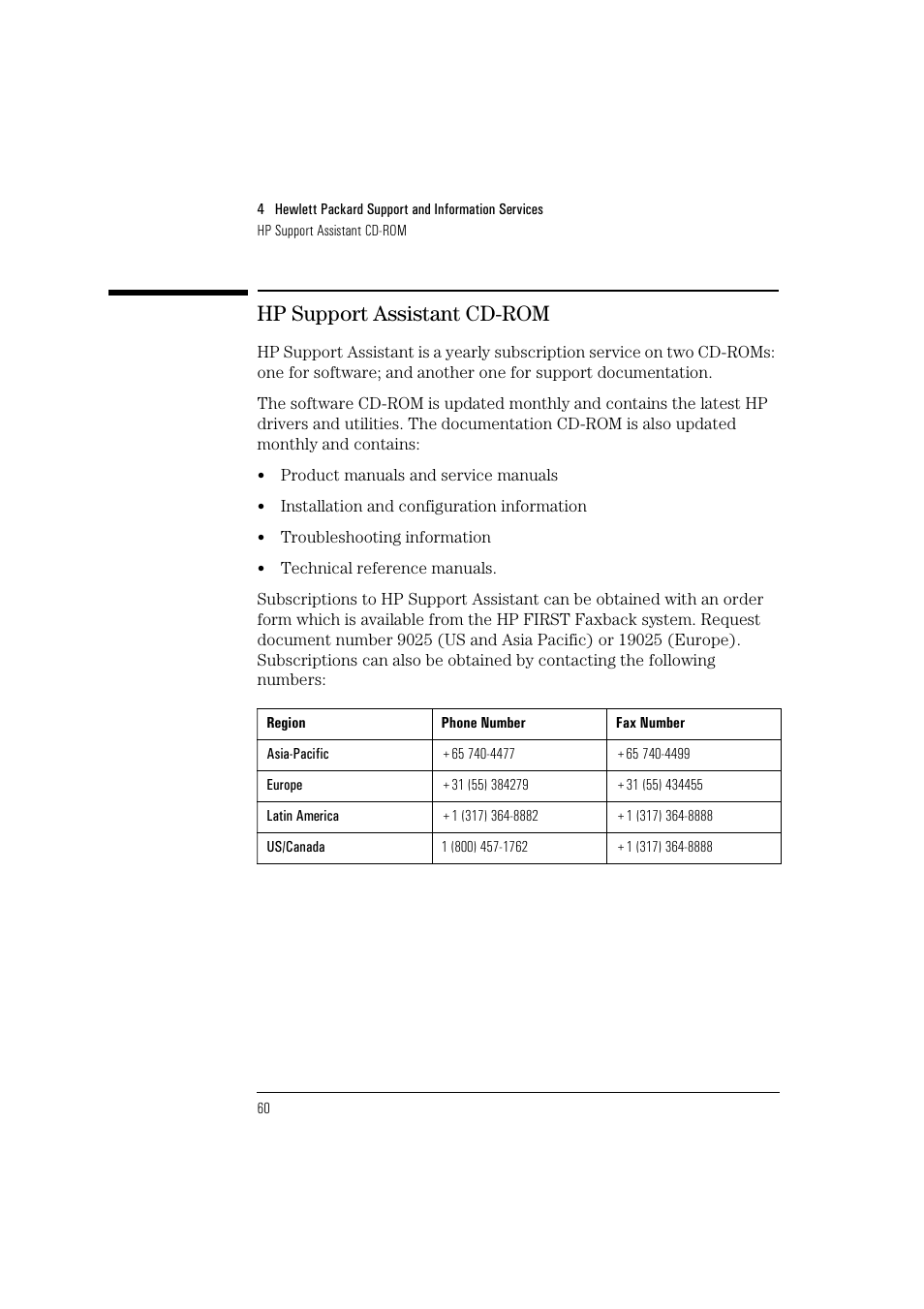 Hp support assistant cd-rom | HP HEWLET HP VECTRA VA 6/XXX User Manual | Page 70 / 96