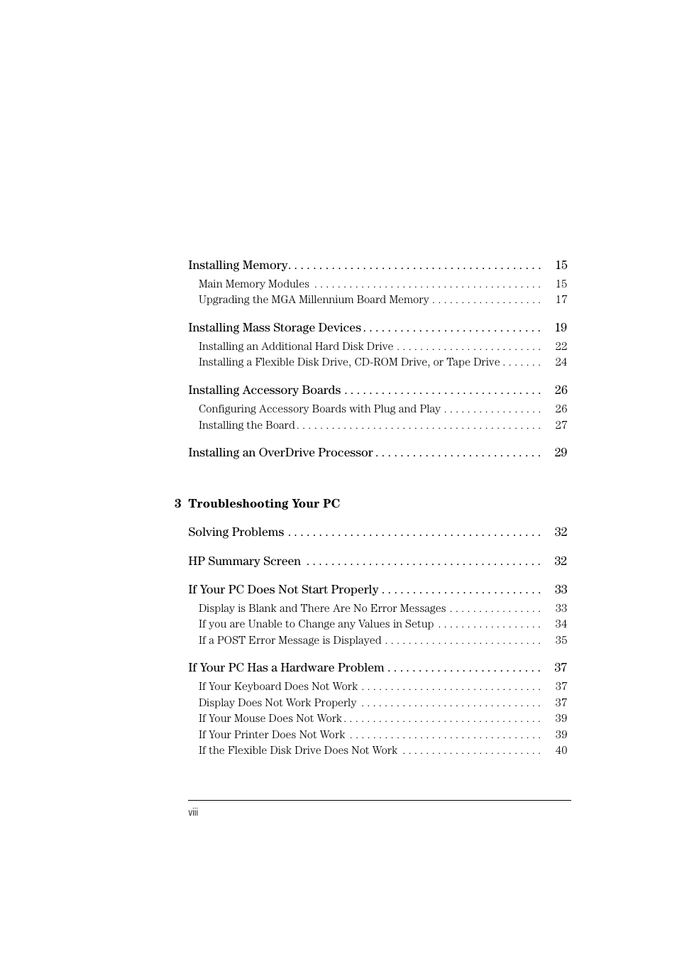 HP HEWLET HP VECTRA VA 6/XXX User Manual | Page 8 / 96