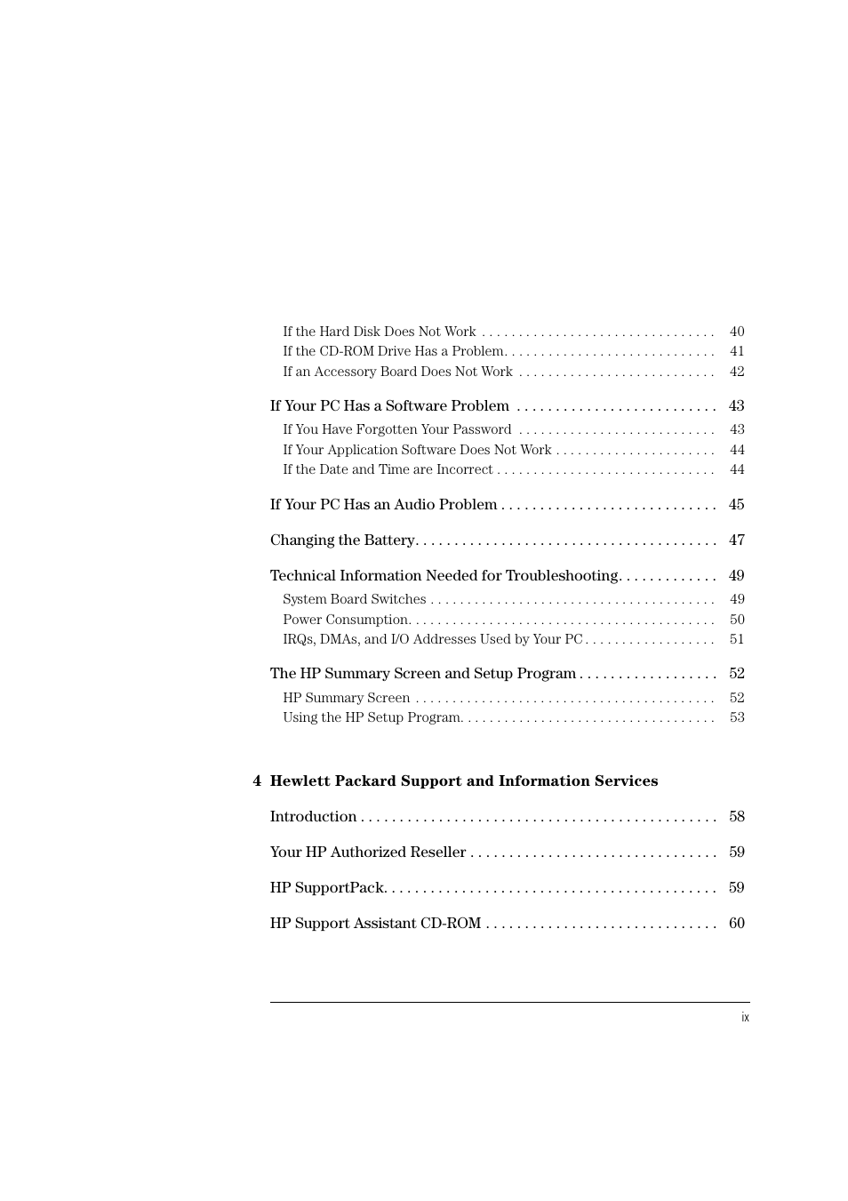 HP HEWLET HP VECTRA VA 6/XXX User Manual | Page 9 / 96