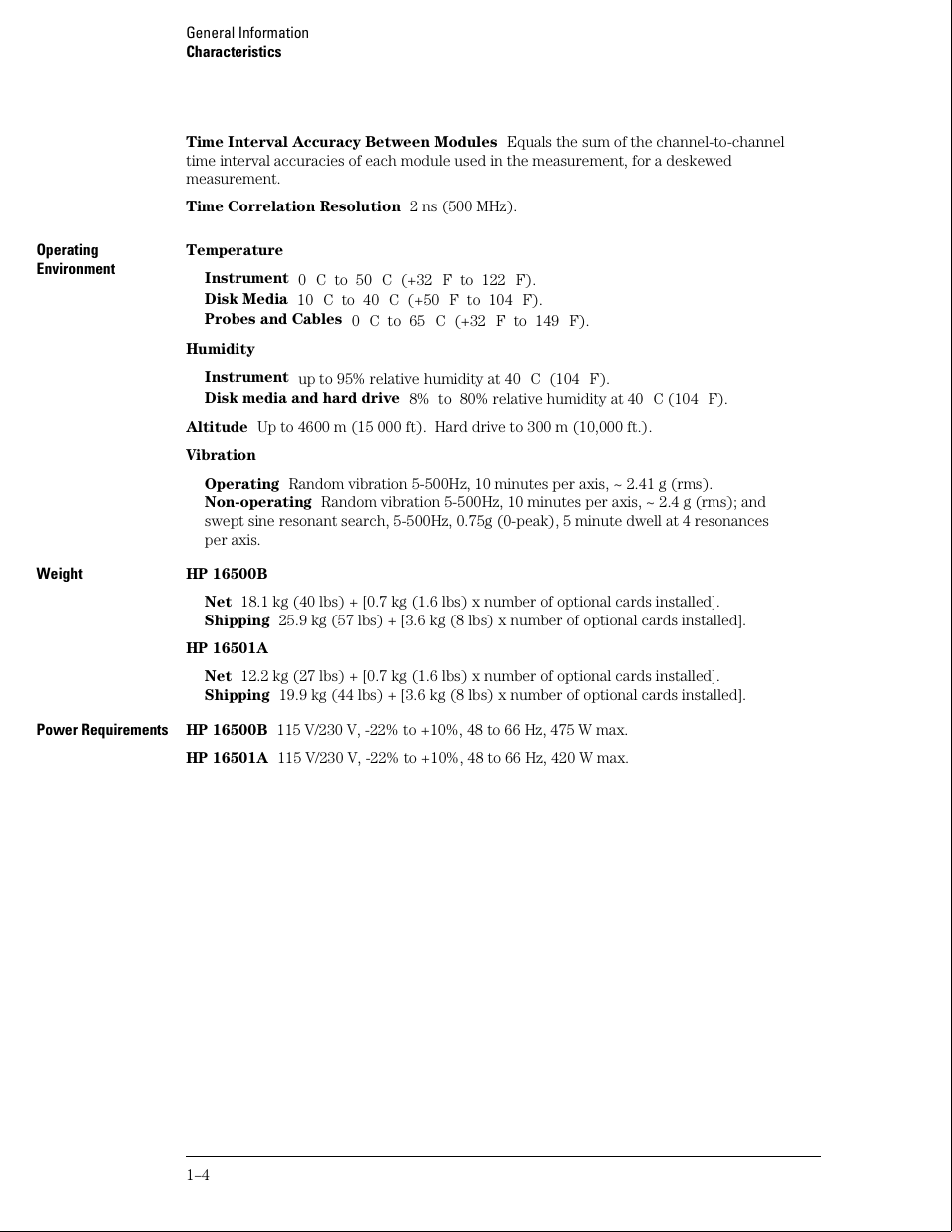 HP 16500B User Manual | Page 11 / 129