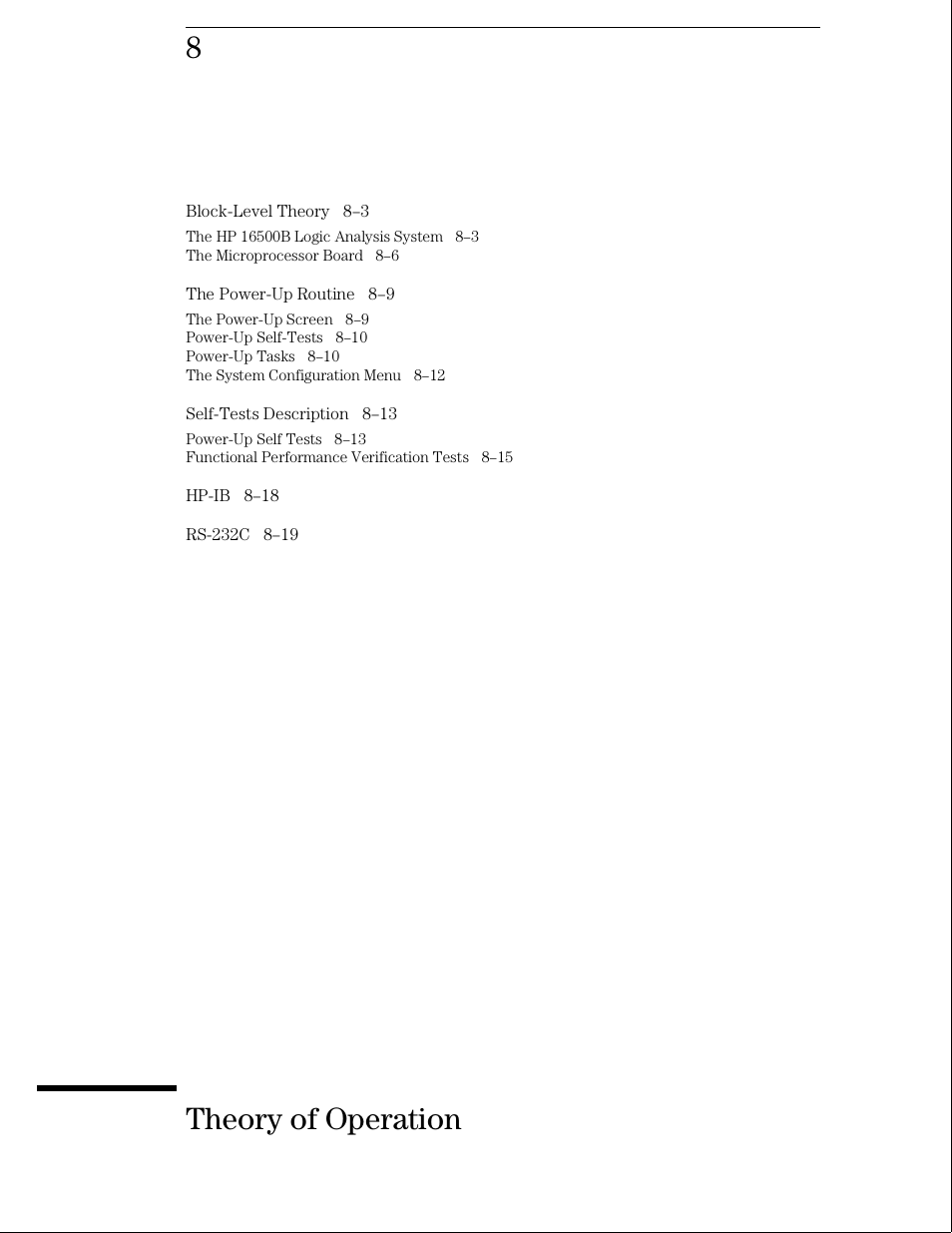 Theory of operation | HP 16500B User Manual | Page 110 / 129
