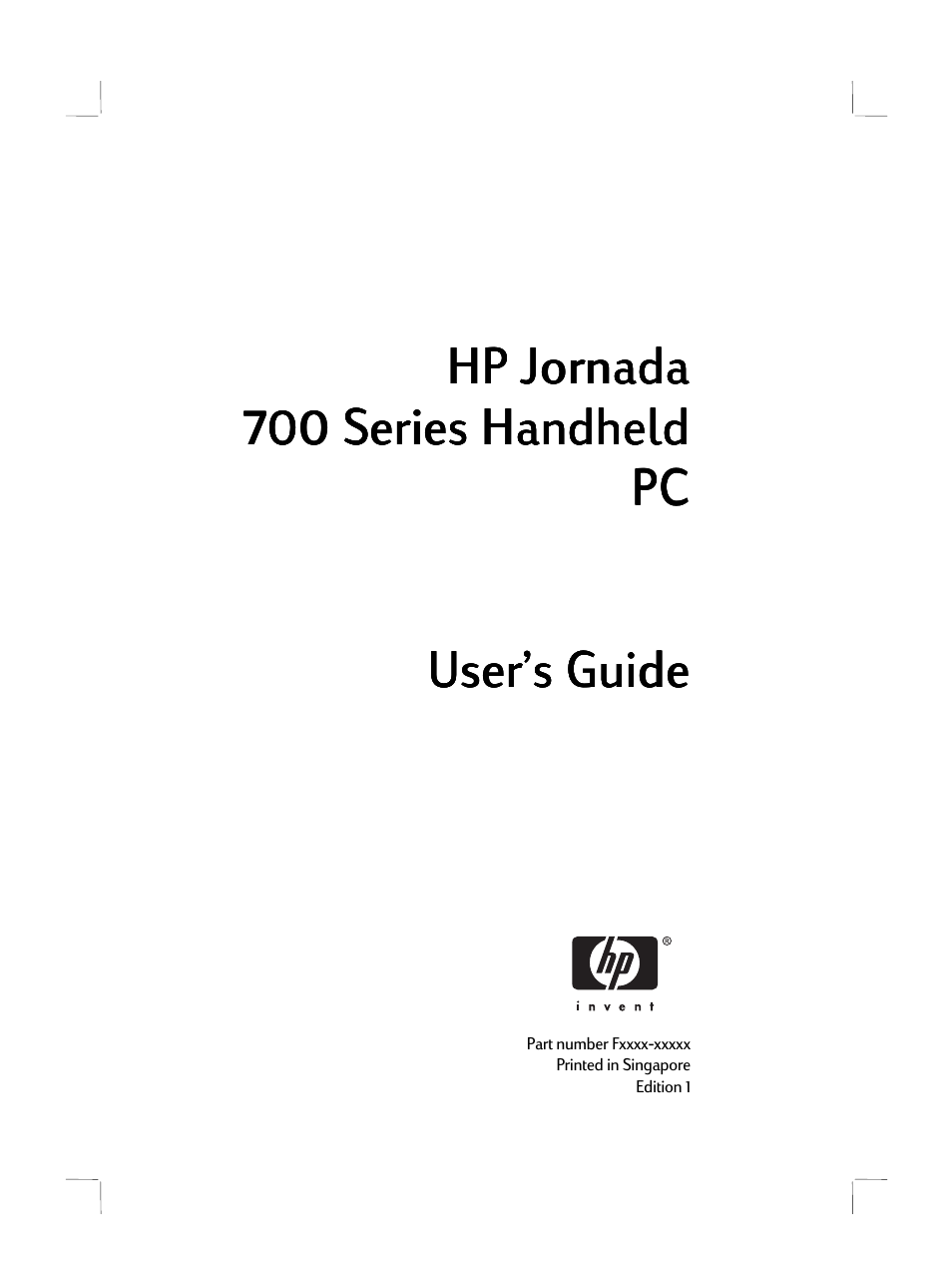 HP 700 Series User Manual | 204 pages