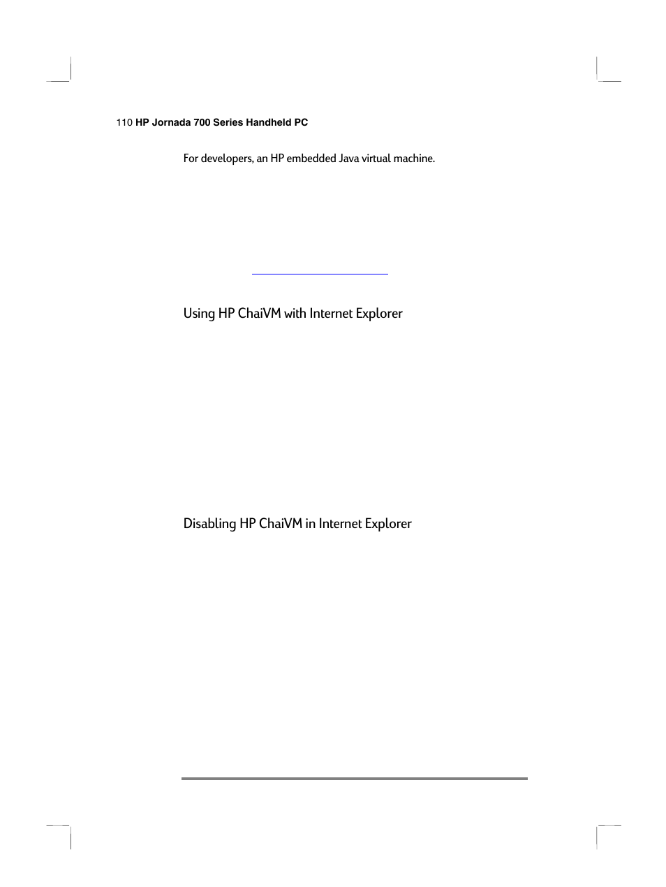 Using hp chaivm with internet explorer, Disabling hp chaivm in internet explorer | HP 700 Series User Manual | Page 114 / 204