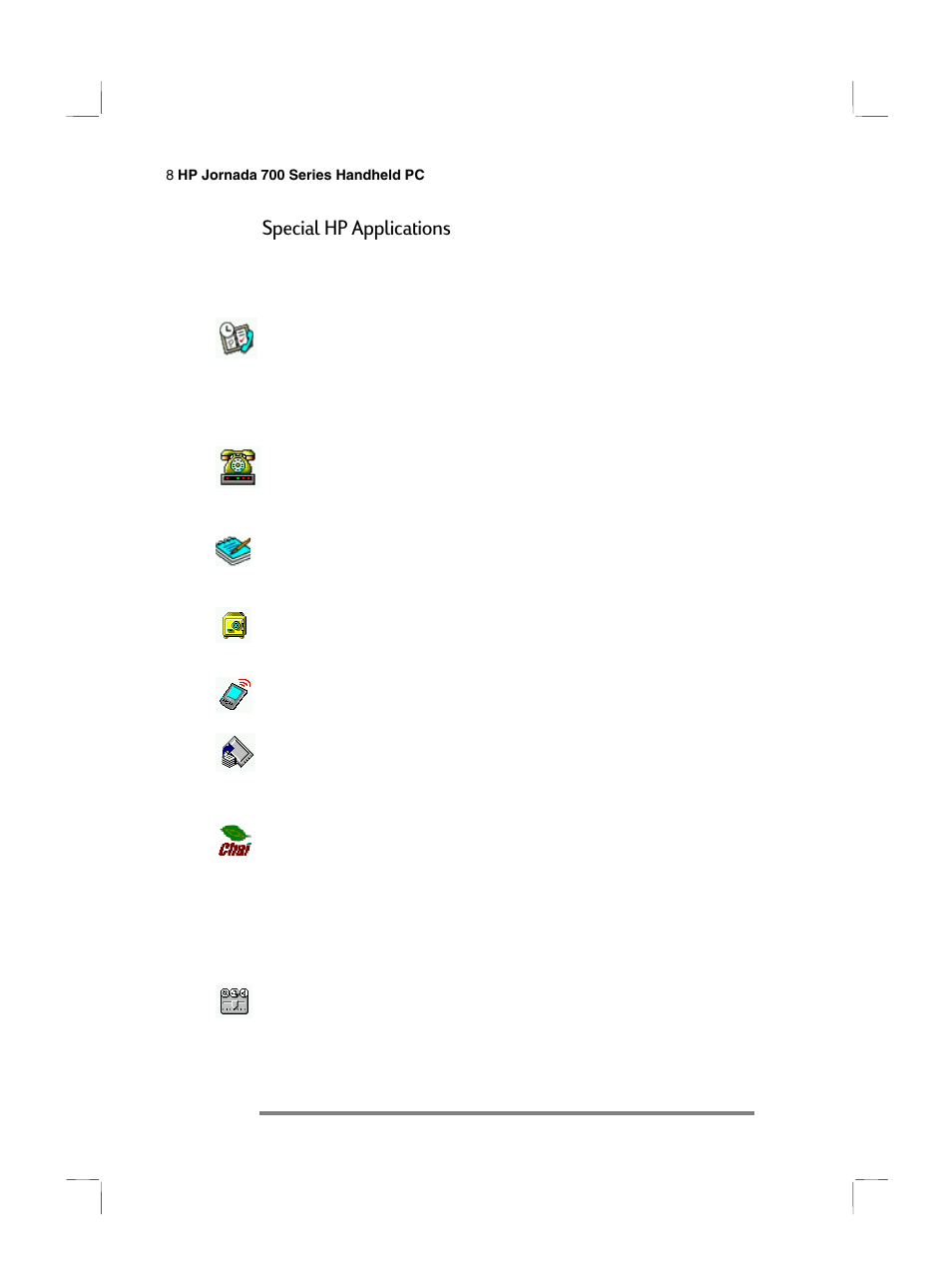 Special hp applications | HP 700 Series User Manual | Page 12 / 204