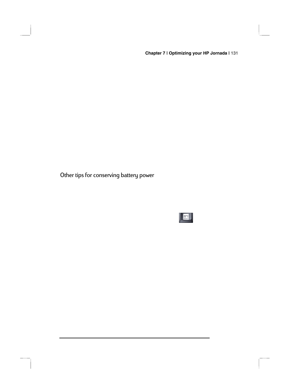 Other tips for conserving battery power | HP 700 Series User Manual | Page 135 / 204