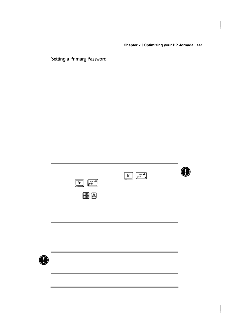 Setting a primary password | HP 700 Series User Manual | Page 145 / 204