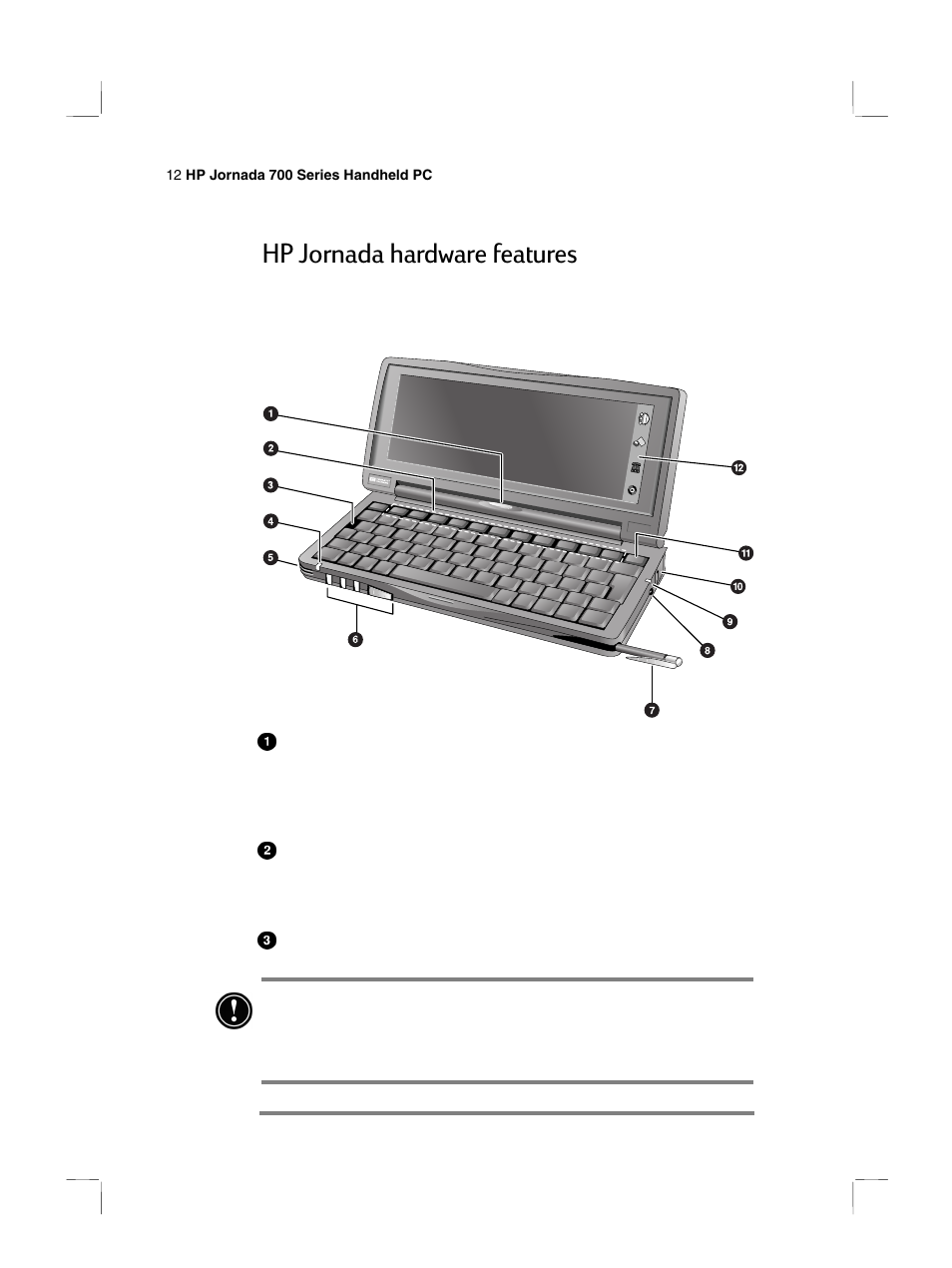 Hp jornada hardware features | HP 700 Series User Manual | Page 16 / 204