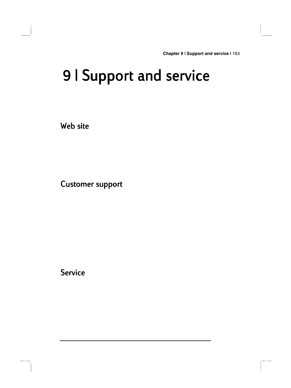 9 | support and service | HP 700 Series User Manual | Page 167 / 204