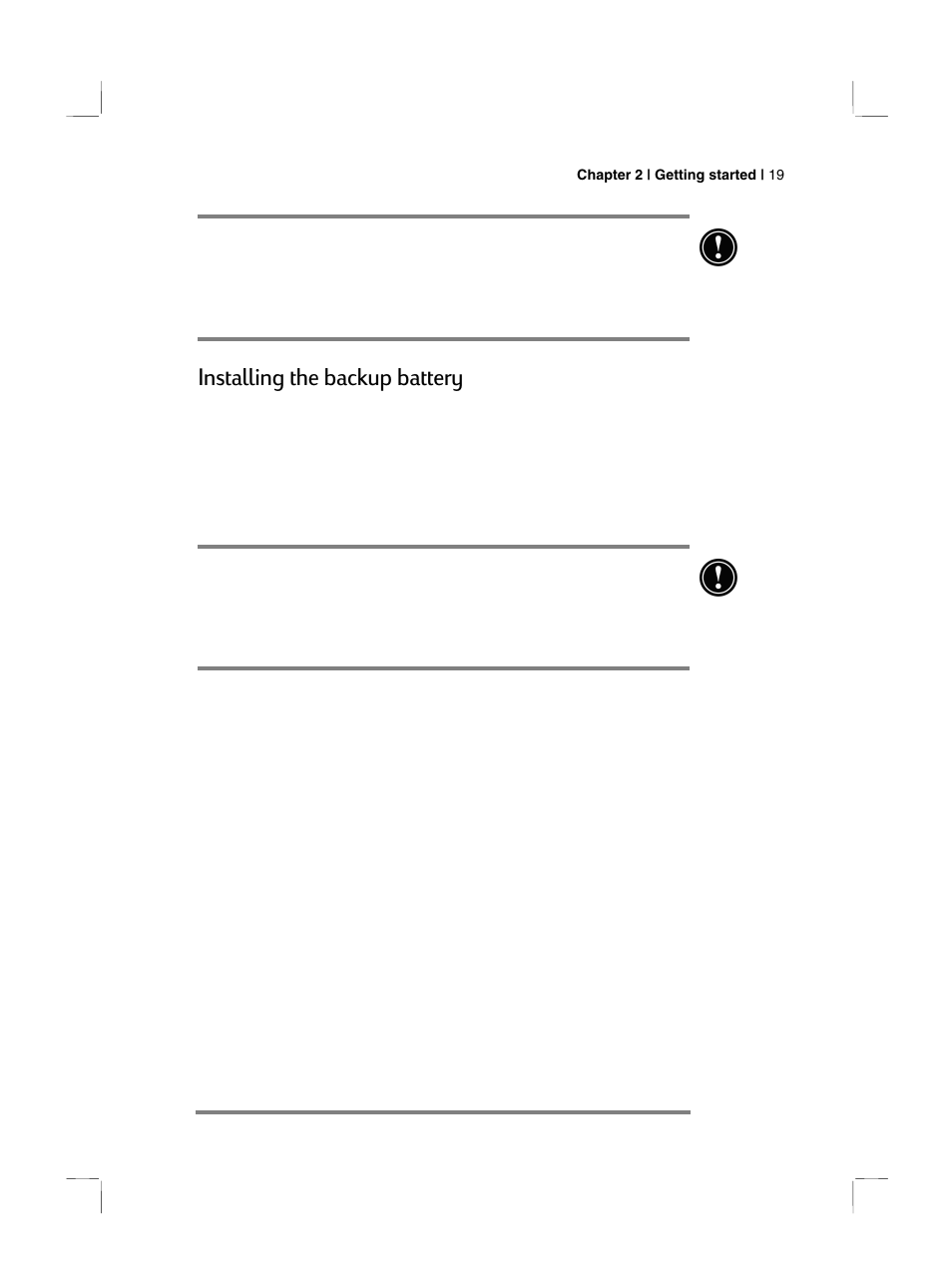 Installing the backup battery | HP 700 Series User Manual | Page 23 / 204