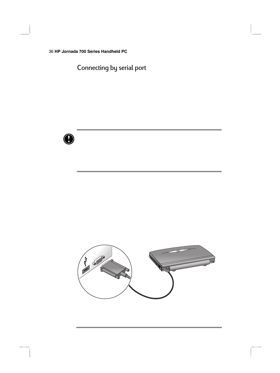Connecting by serial port | HP 700 Series User Manual | Page 40 / 204