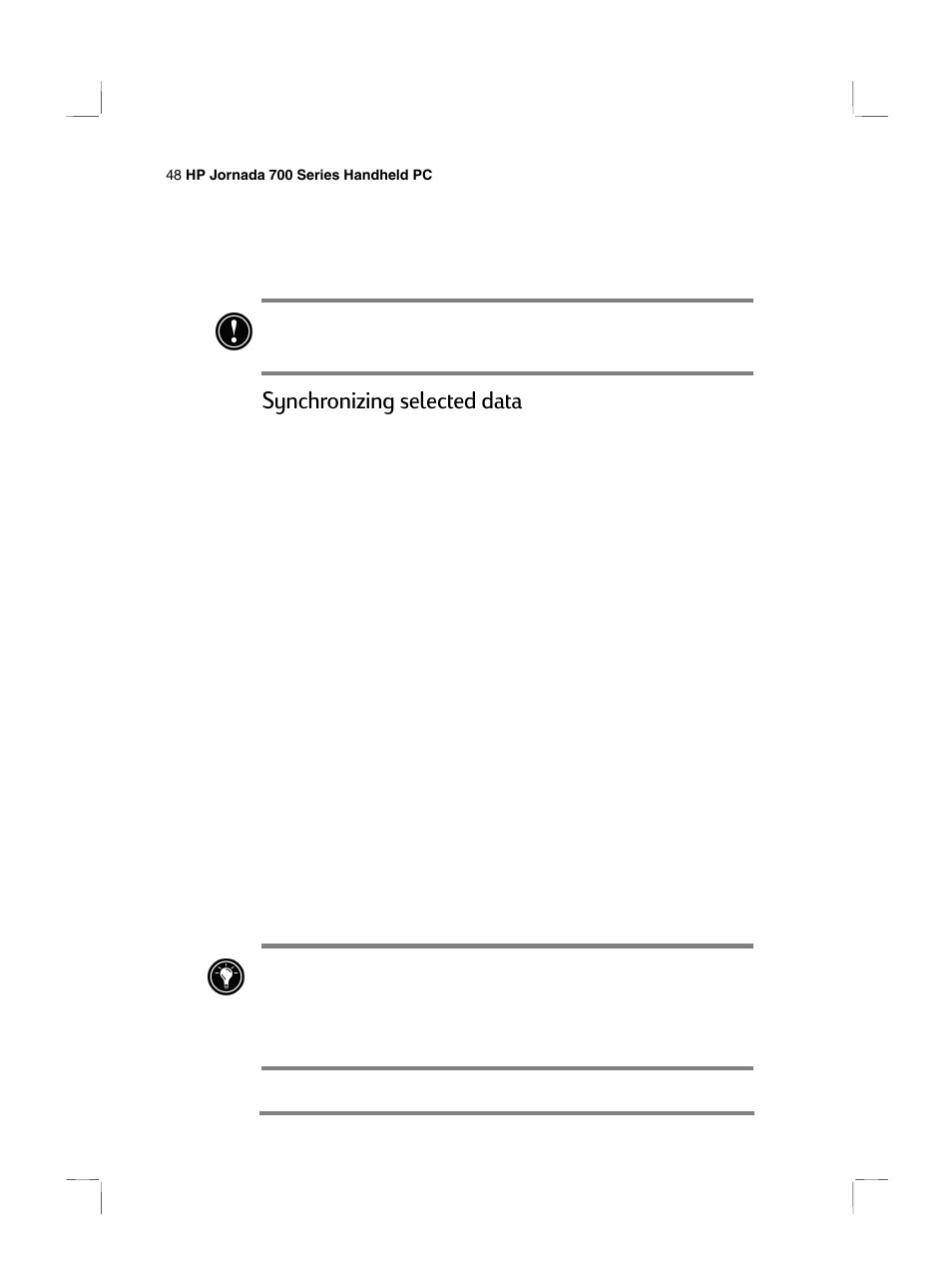 Synchronizing selected data | HP 700 Series User Manual | Page 52 / 204