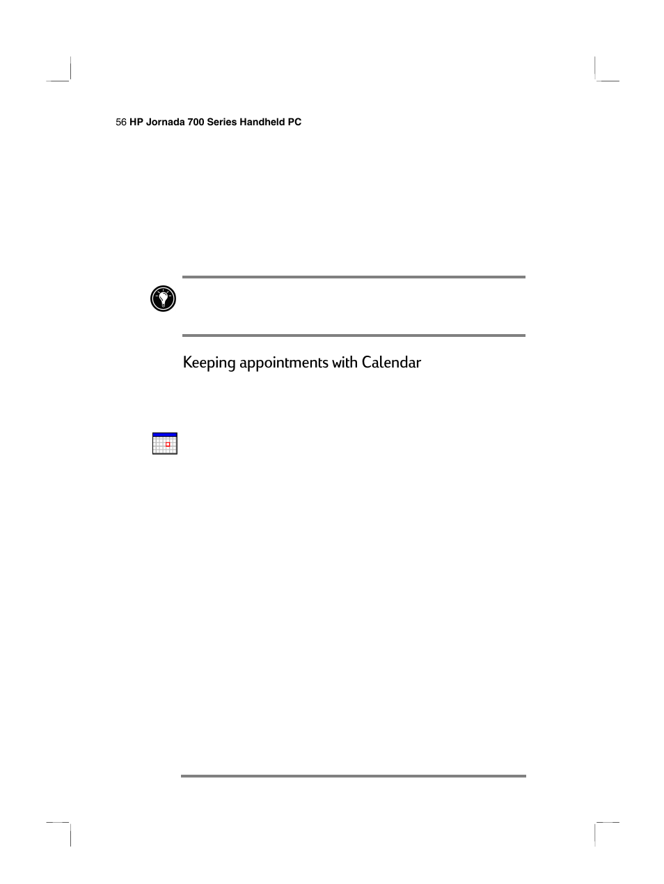Keeping appointments with calendar | HP 700 Series User Manual | Page 60 / 204