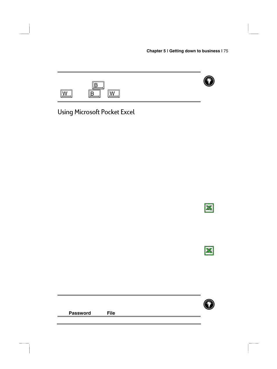 Using microsoft pocket excel | HP 700 Series User Manual | Page 79 / 204