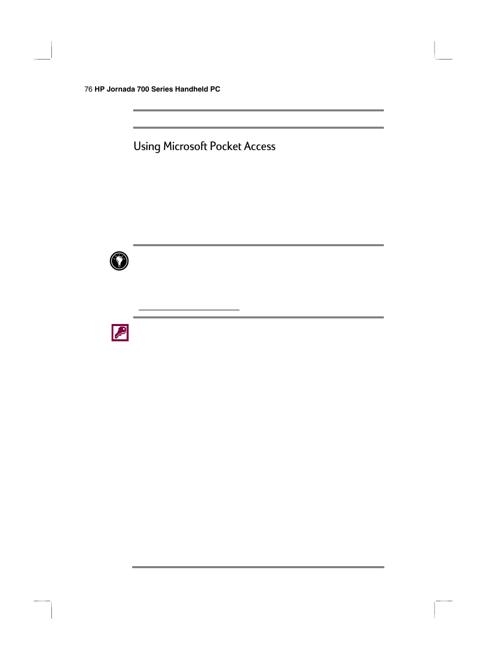 Using microsoft pocket access | HP 700 Series User Manual | Page 80 / 204