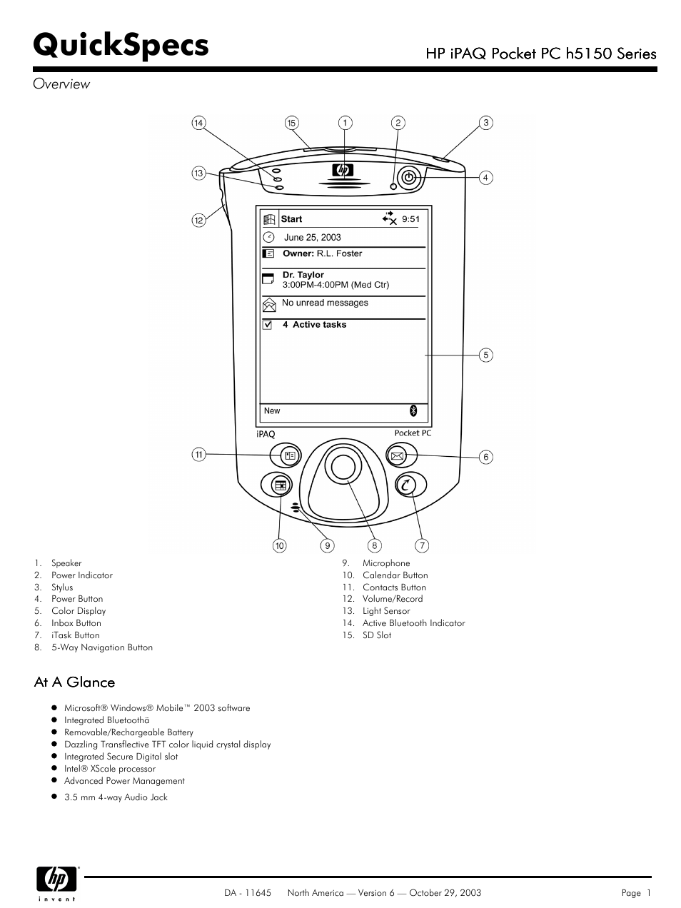 HP iPAQ h5150 User Manual | 8 pages