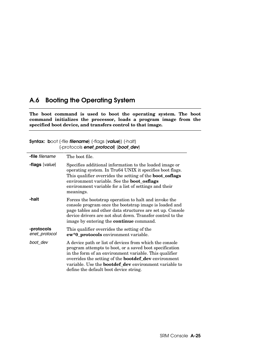 A.6 booting the operating system | HP DS20L User Manual | Page 113 / 152