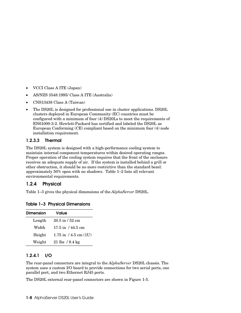 HP DS20L User Manual | Page 20 / 152