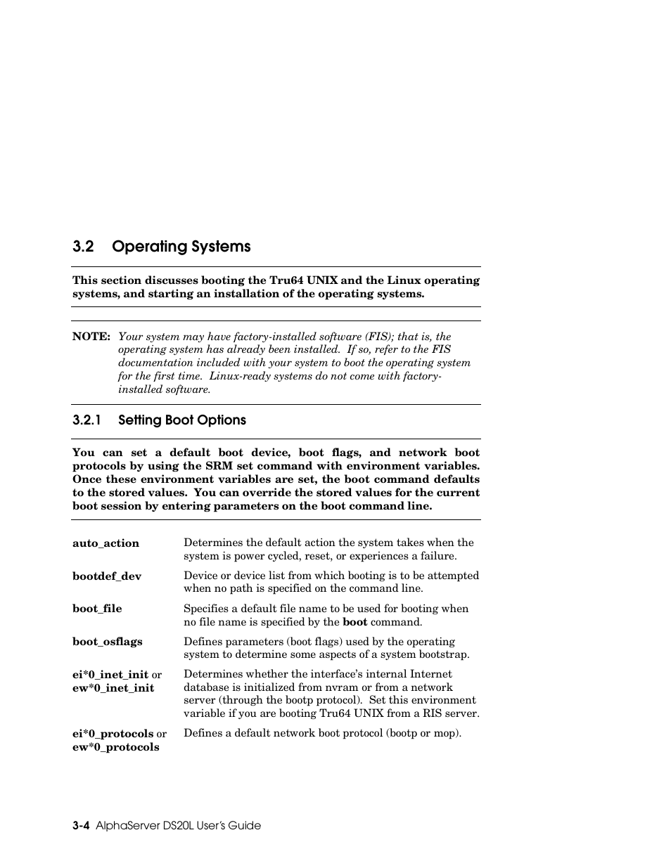 2 operating systems | HP DS20L User Manual | Page 48 / 152