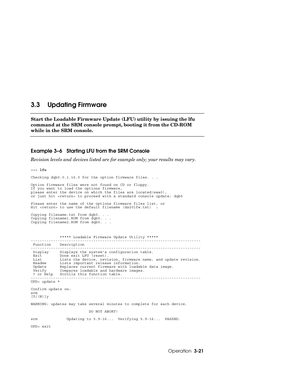 3 updating firmware | HP DS20L User Manual | Page 65 / 152