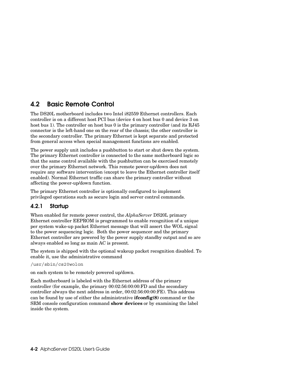 2 basic remote control | HP DS20L User Manual | Page 74 / 152