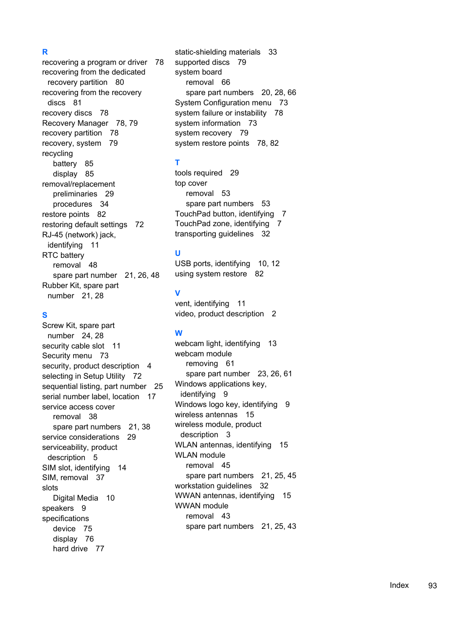 HP 1103 User Manual | Page 101 / 101