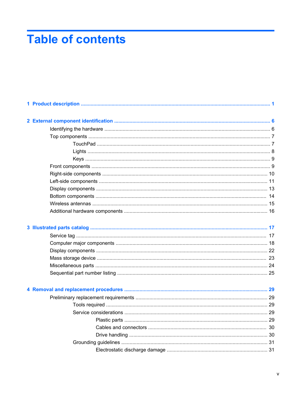 HP 1103 User Manual | Page 5 / 101