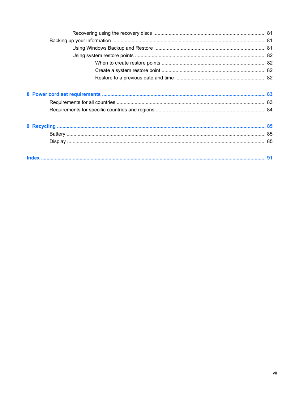 HP 1103 User Manual | Page 7 / 101