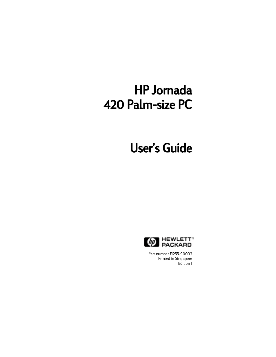 HP Jornada 420 User Manual | 146 pages