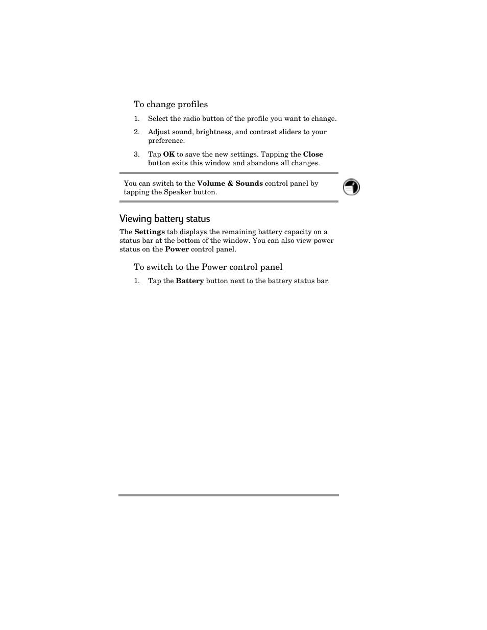 Viewing battery status | HP Jornada 420 User Manual | Page 37 / 146