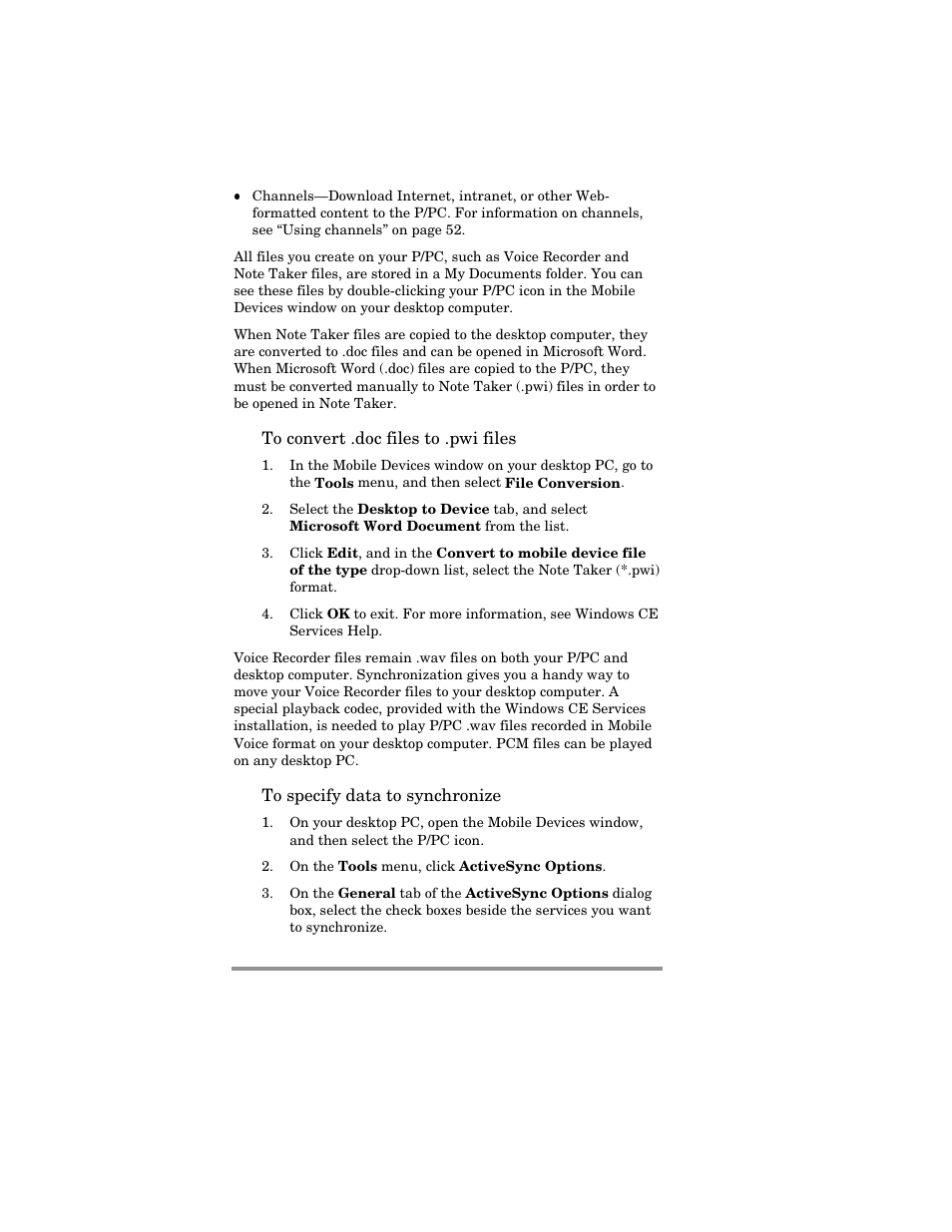 HP Jornada 420 User Manual | Page 55 / 146