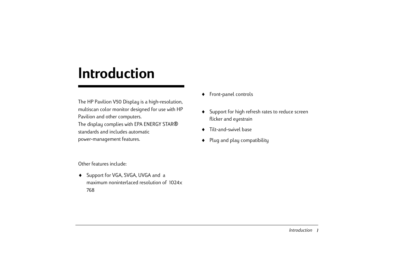 Introduction | HP Pavilion v50 User Manual | Page 6 / 22