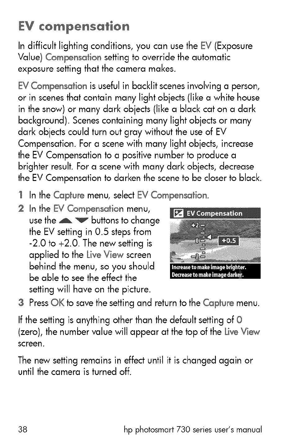 E¥ compeiisation | HP 730 User Manual | Page 36 / 115