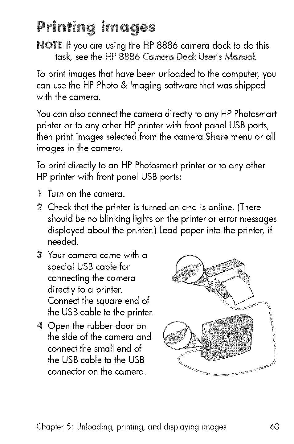 Printing images | HP 730 User Manual | Page 61 / 115