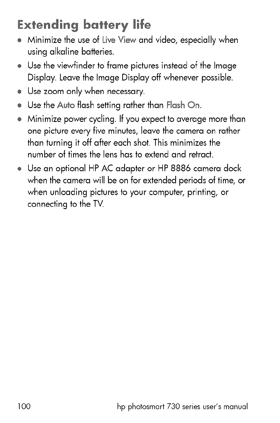 Extending battery life | HP 730 User Manual | Page 98 / 115
