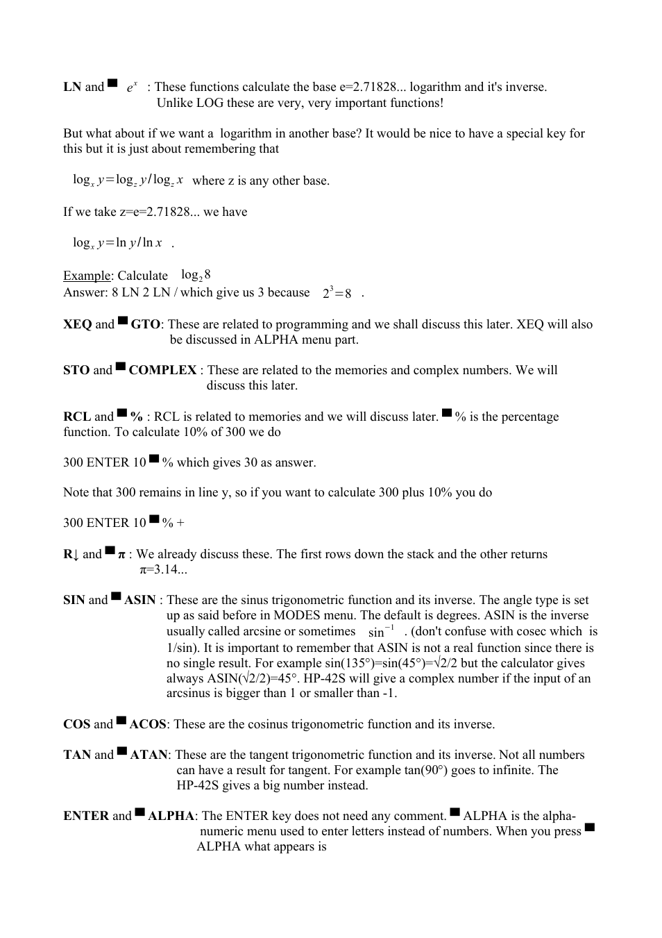 HP 42S User Manual | Page 10 / 33