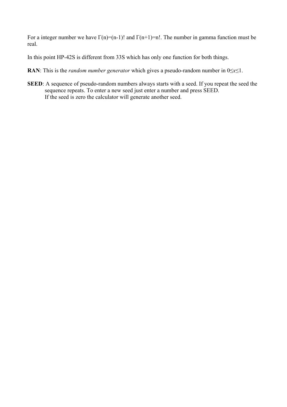 HP 42S User Manual | Page 16 / 33