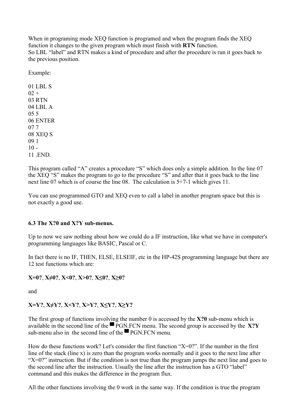 HP 42S User Manual | Page 21 / 33