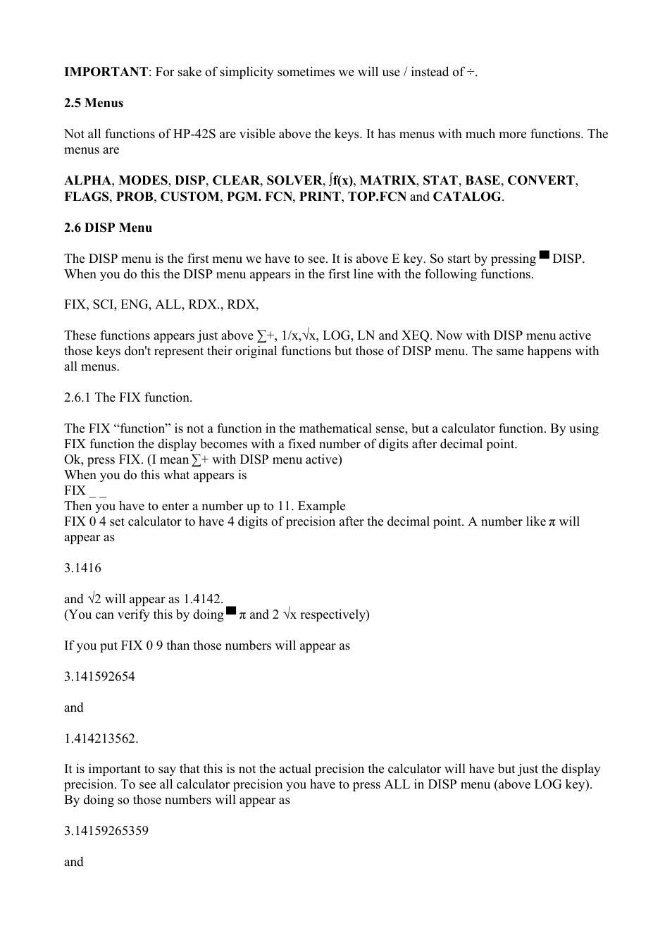 HP 42S User Manual | Page 6 / 33