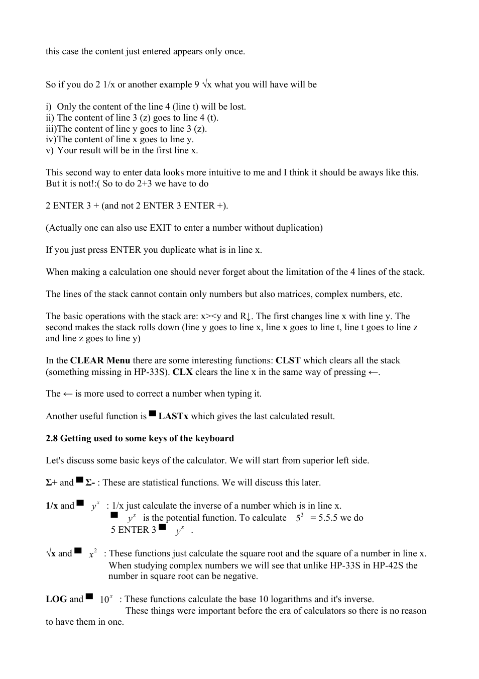HP 42S User Manual | Page 9 / 33