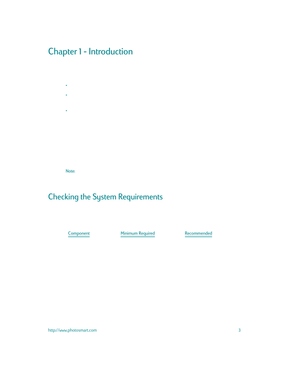 Chapter 1 - introduction, Checking the system requirements | HP S20 User Manual | Page 5 / 46