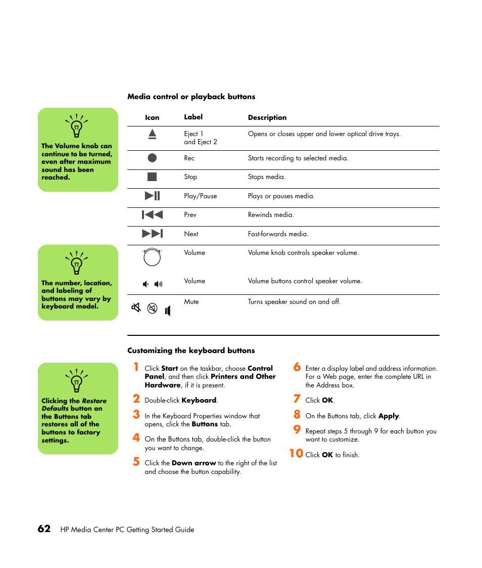 HP Getting Started Guide User Manual | Page 66 / 80