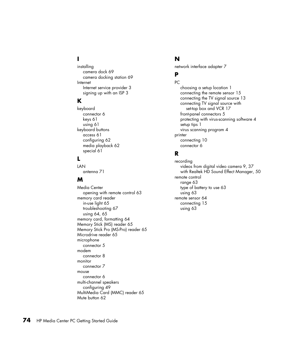 HP Getting Started Guide User Manual | Page 78 / 80