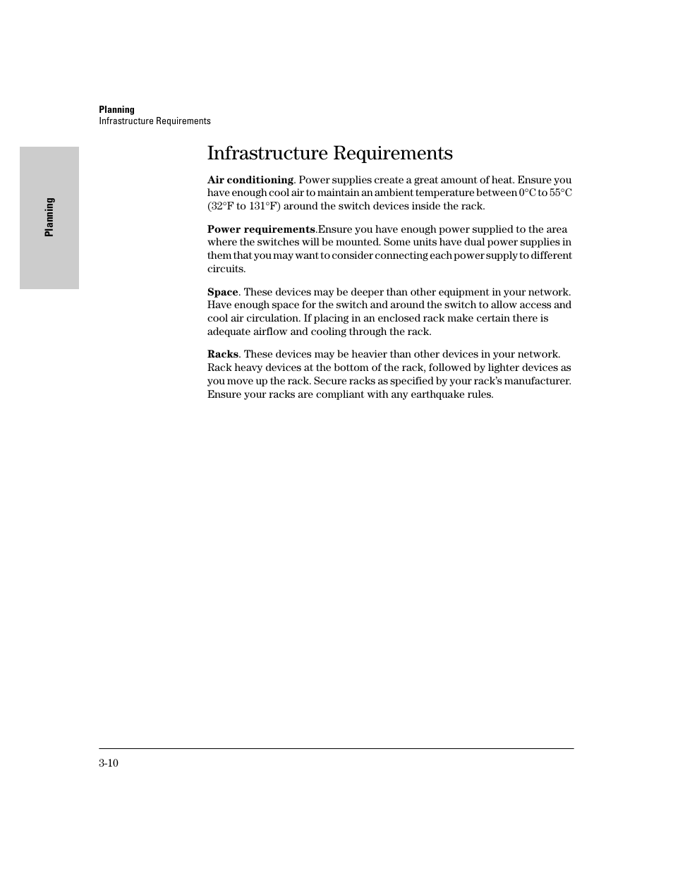 Infrastructure requirements, Infrastructure requirements -10 | HP procurve J8164A User Manual | Page 26 / 32