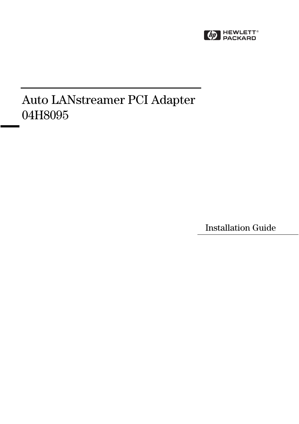 HP 04H8095 User Manual | 28 pages